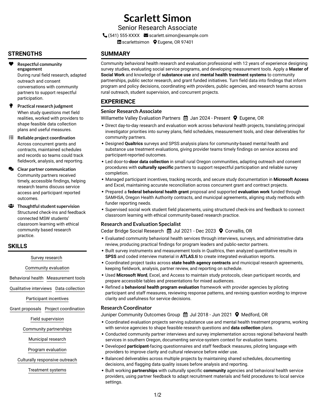 Resume example — page 1