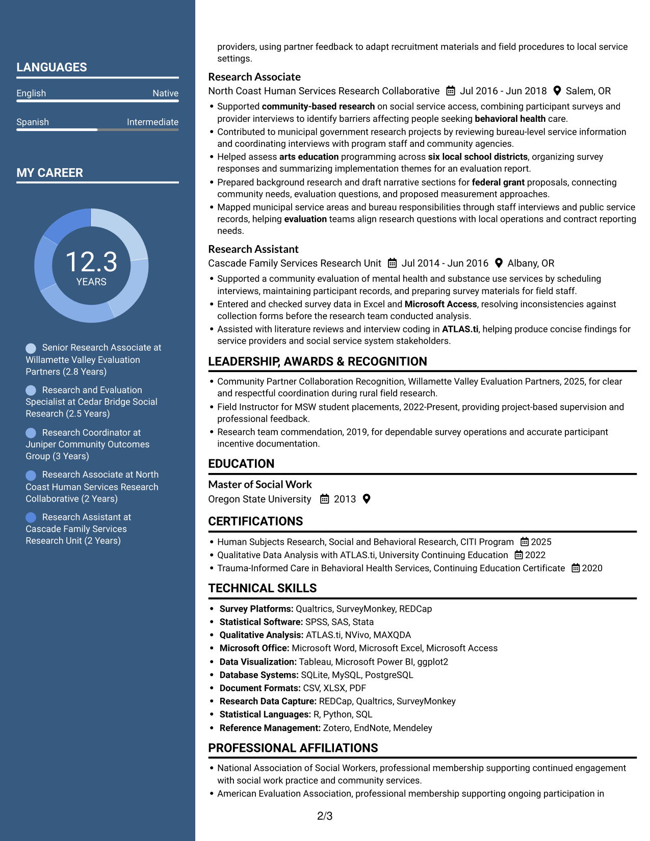 Resume example — page 2