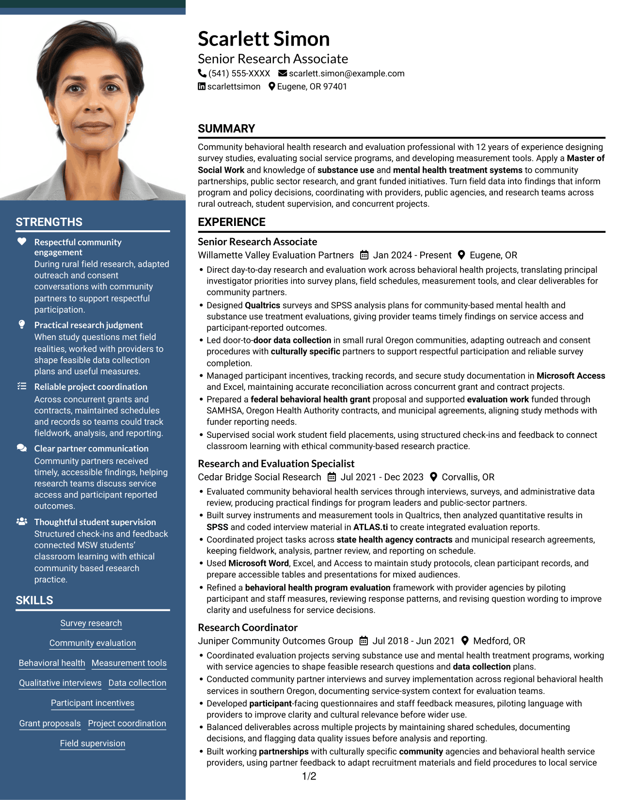 Resume example — page 1