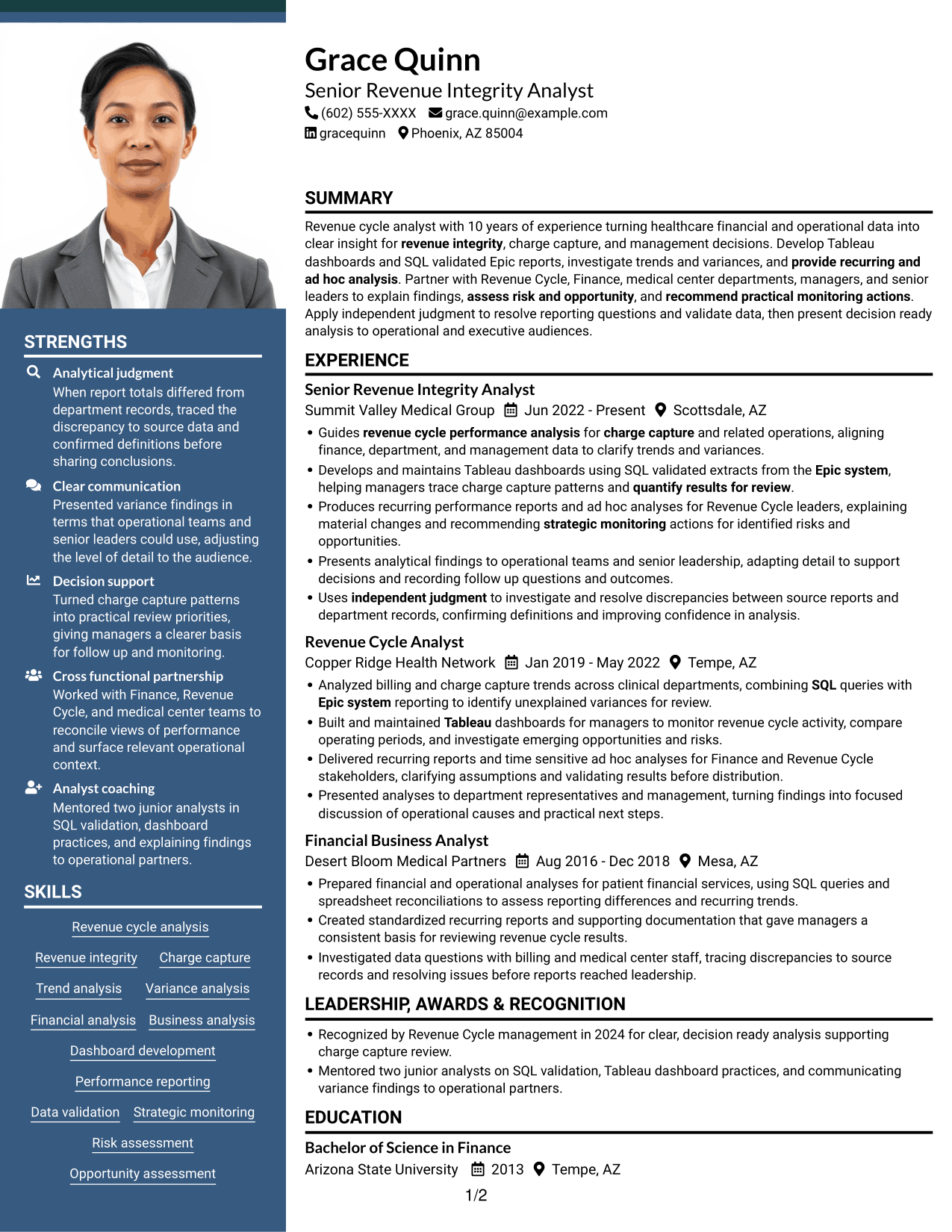 Resume example — page 1