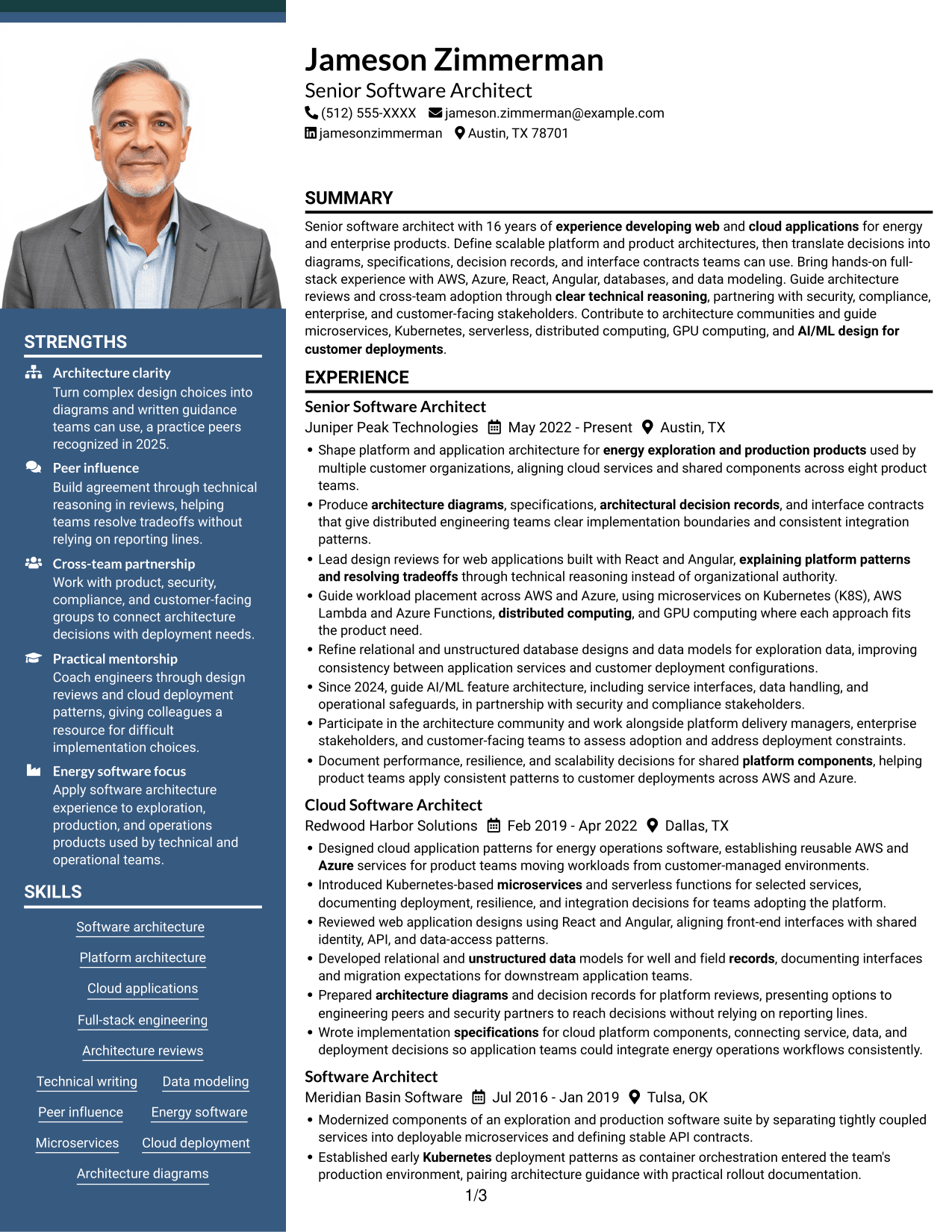 Resume example — page 1