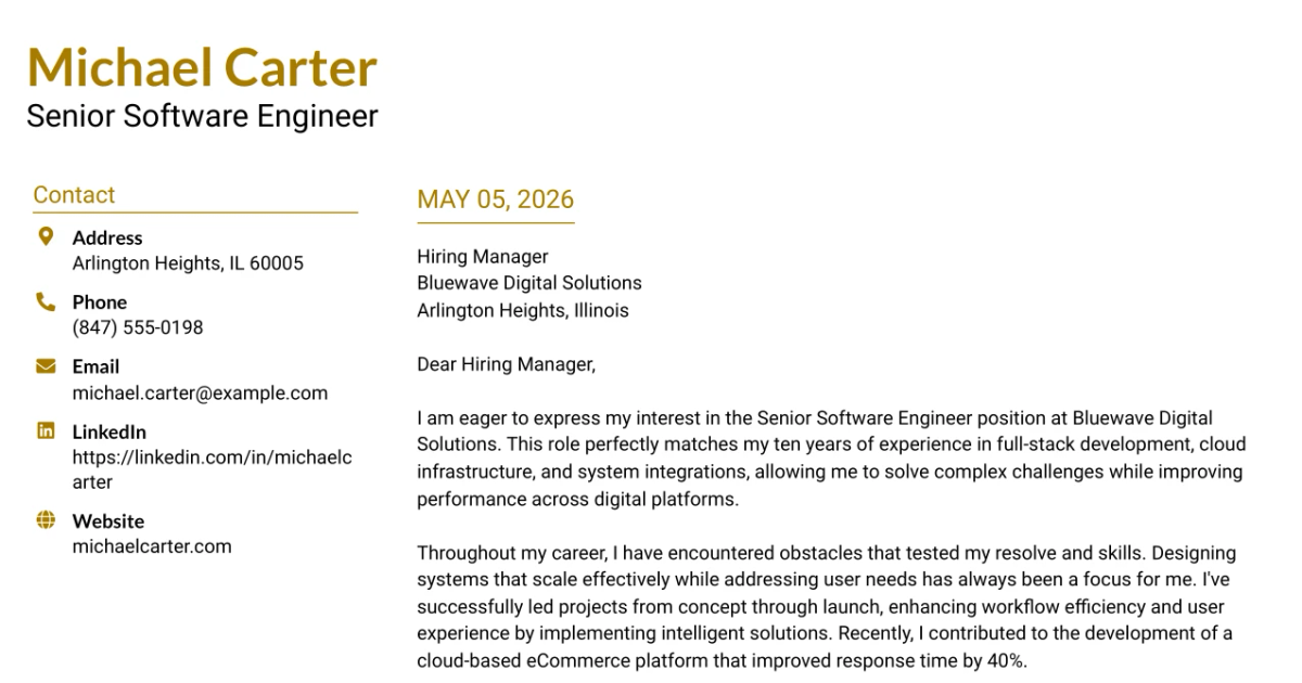 30+ Software Developer Cover Letter Templates with Example 2026