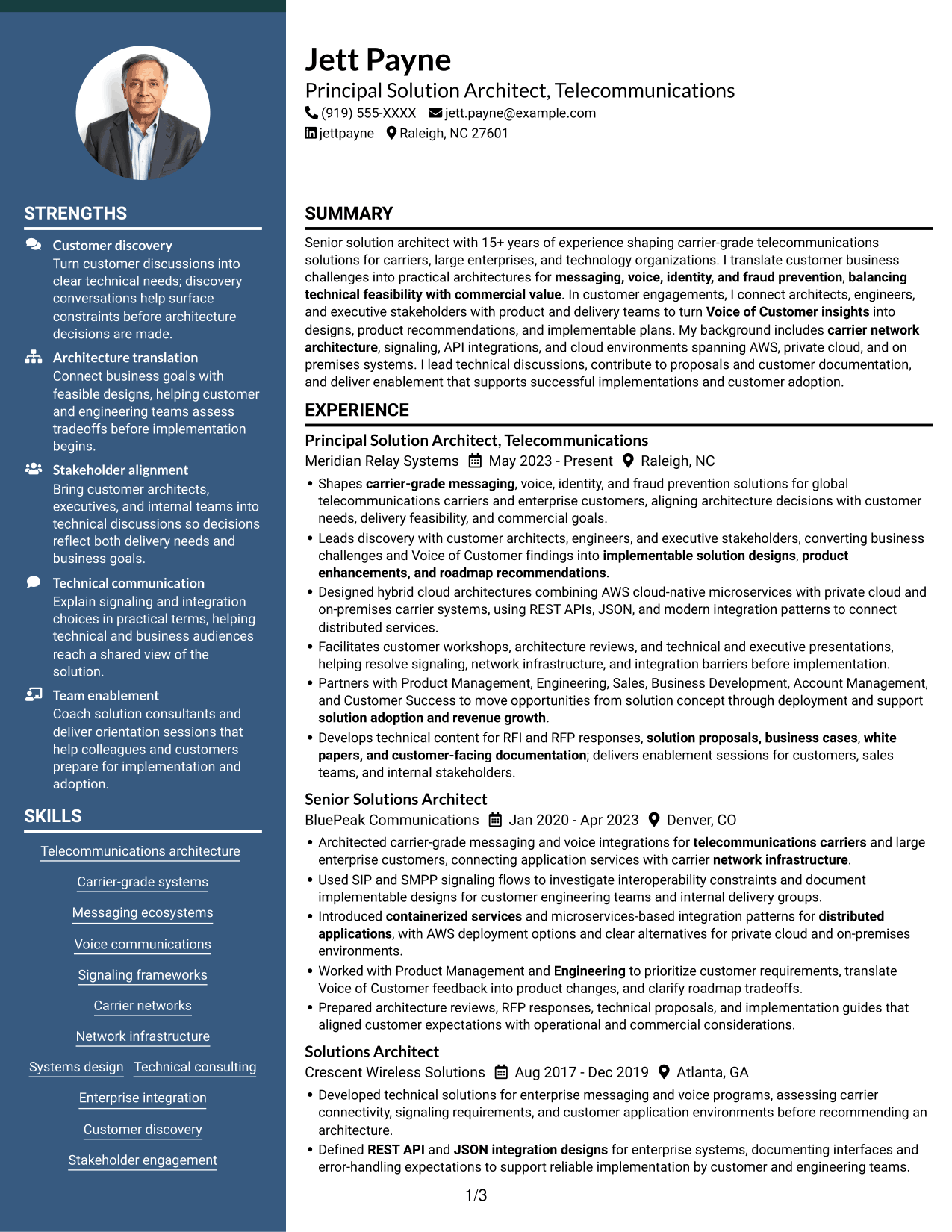 Resume example — page 1