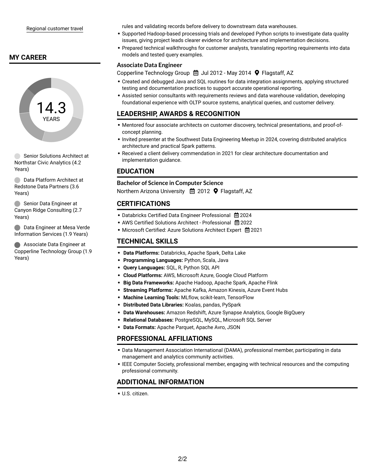 Resume example — page 2