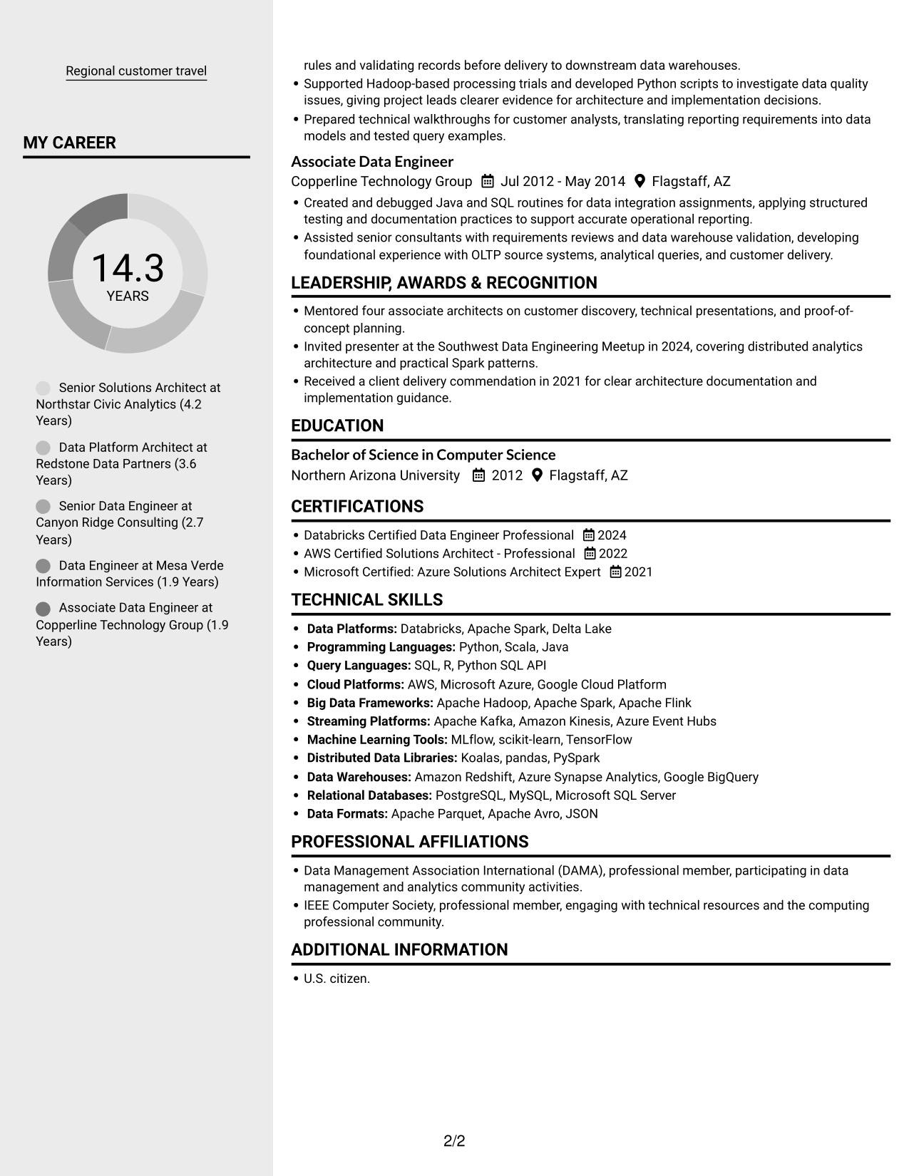 Resume example — page 2