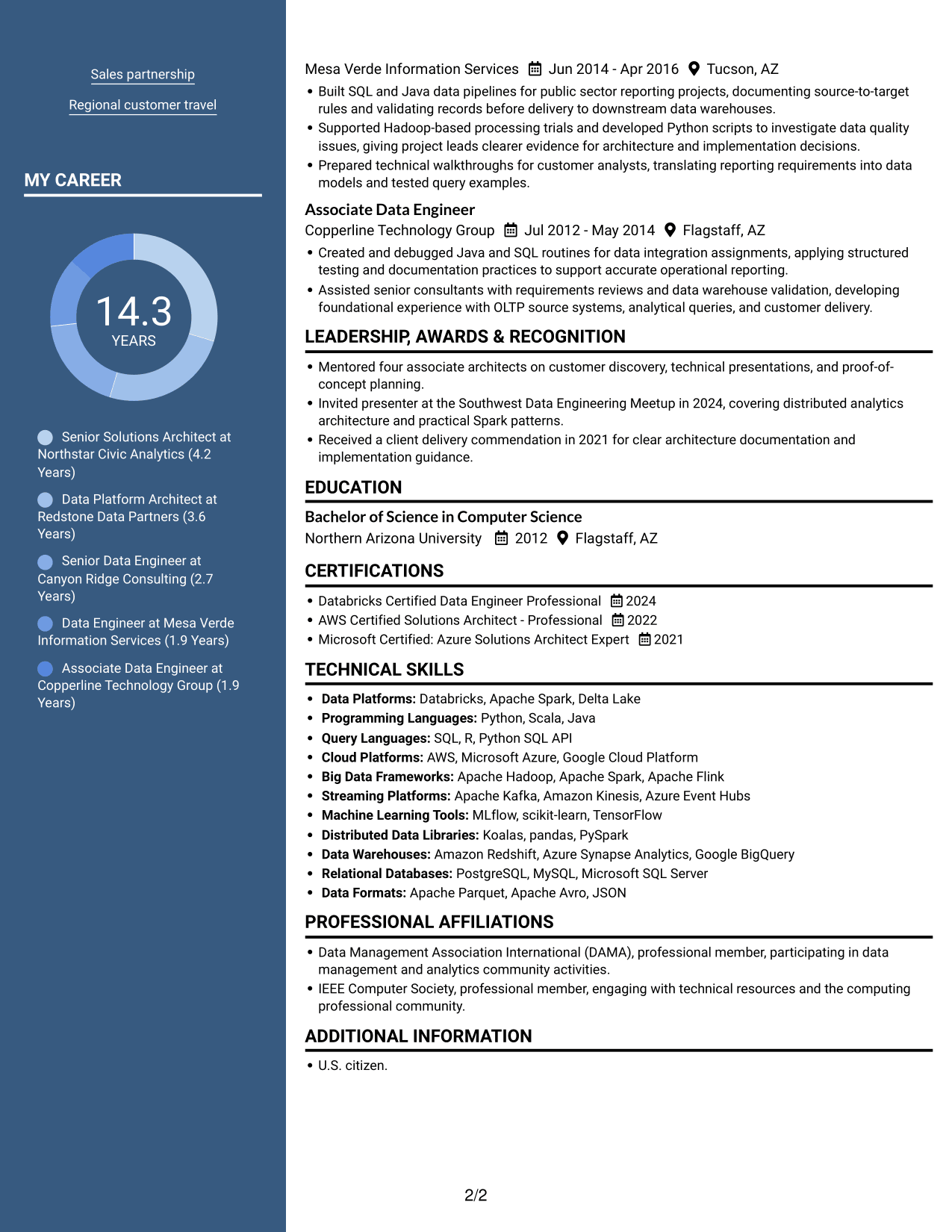 Resume example — page 2