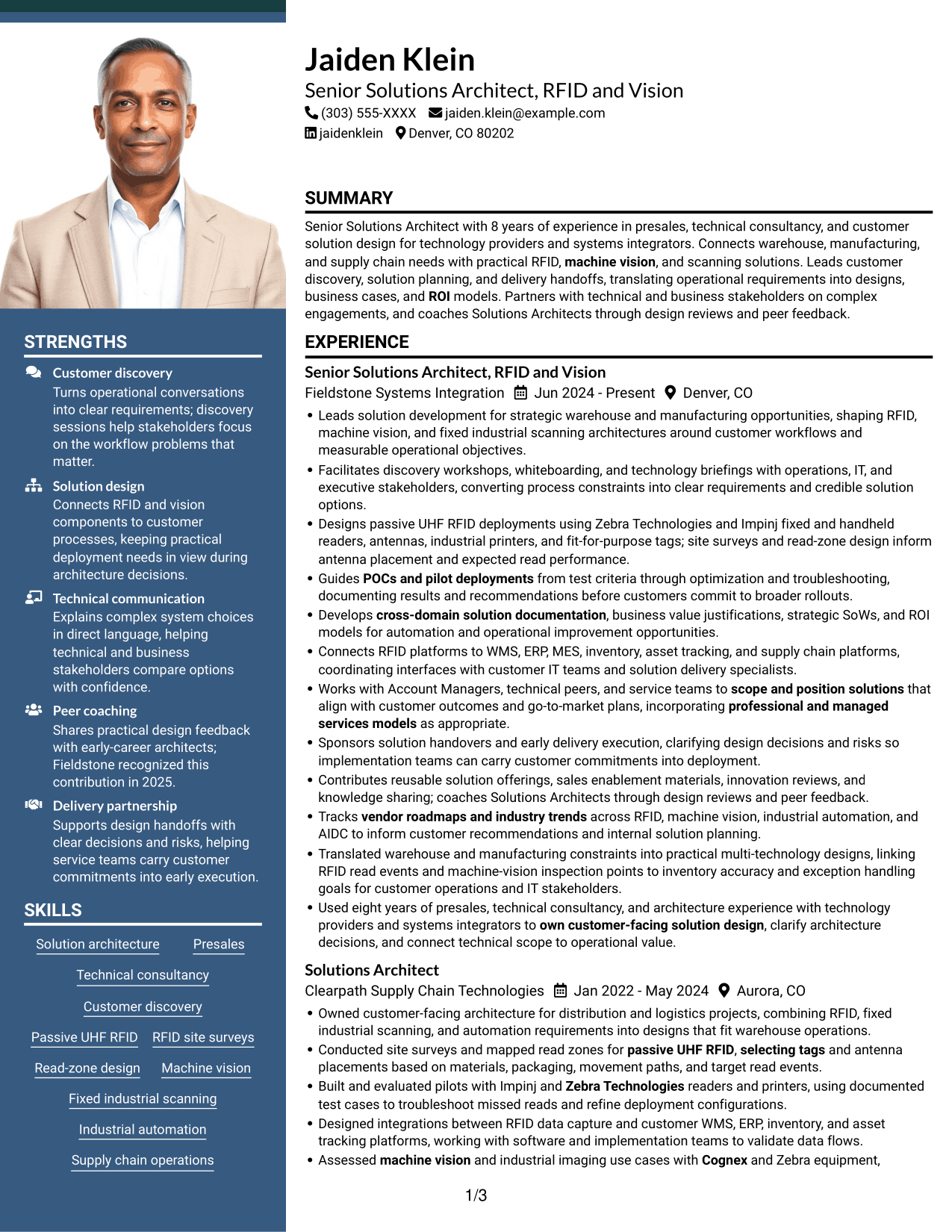 Resume example — page 1