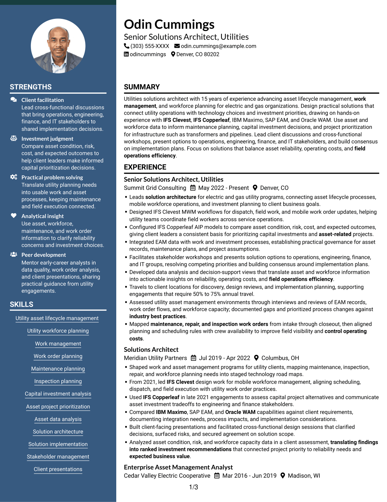 Resume example — page 1