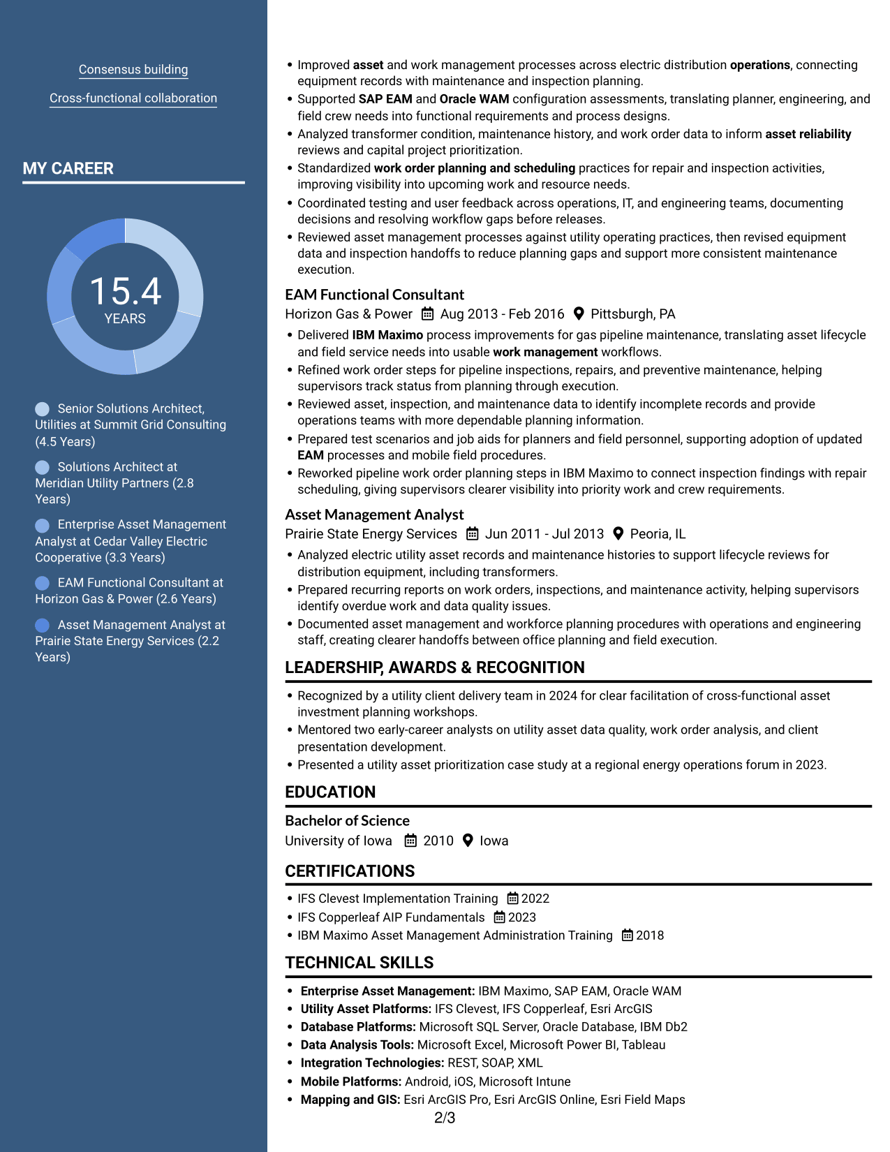 Resume example — page 2