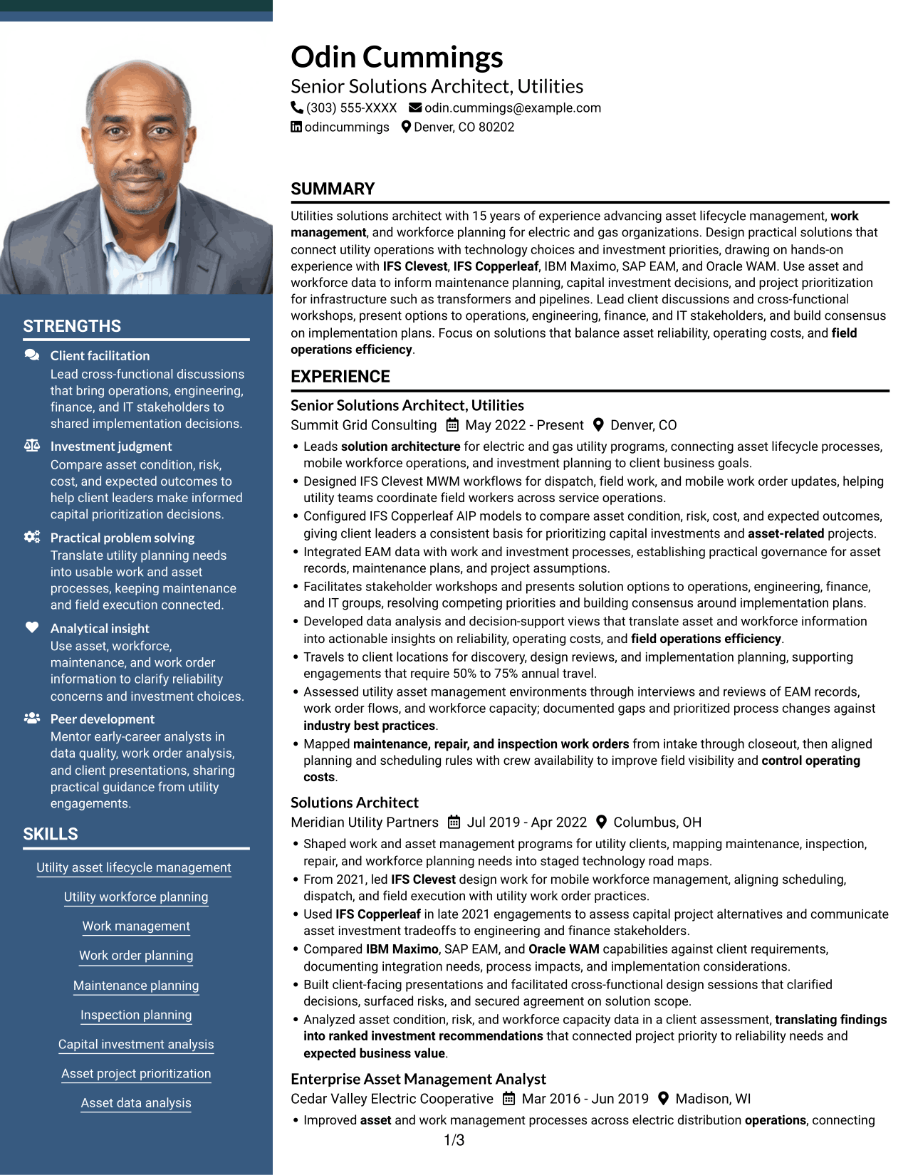 Resume example — page 1
