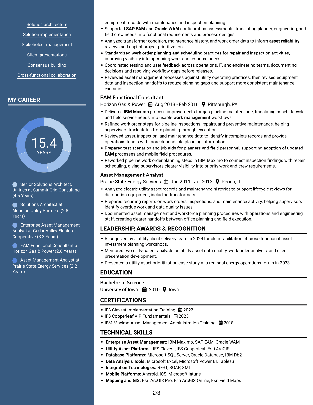 Resume example — page 2