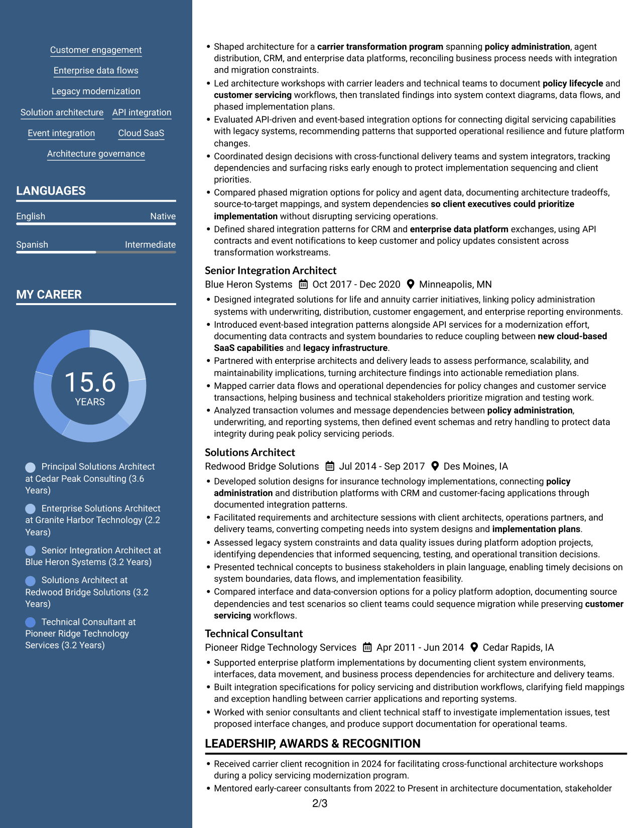Resume example — page 2