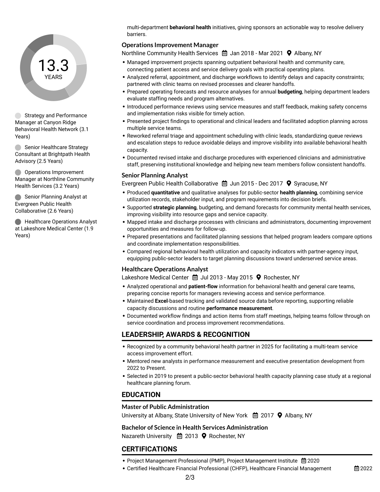 Resume example — page 2