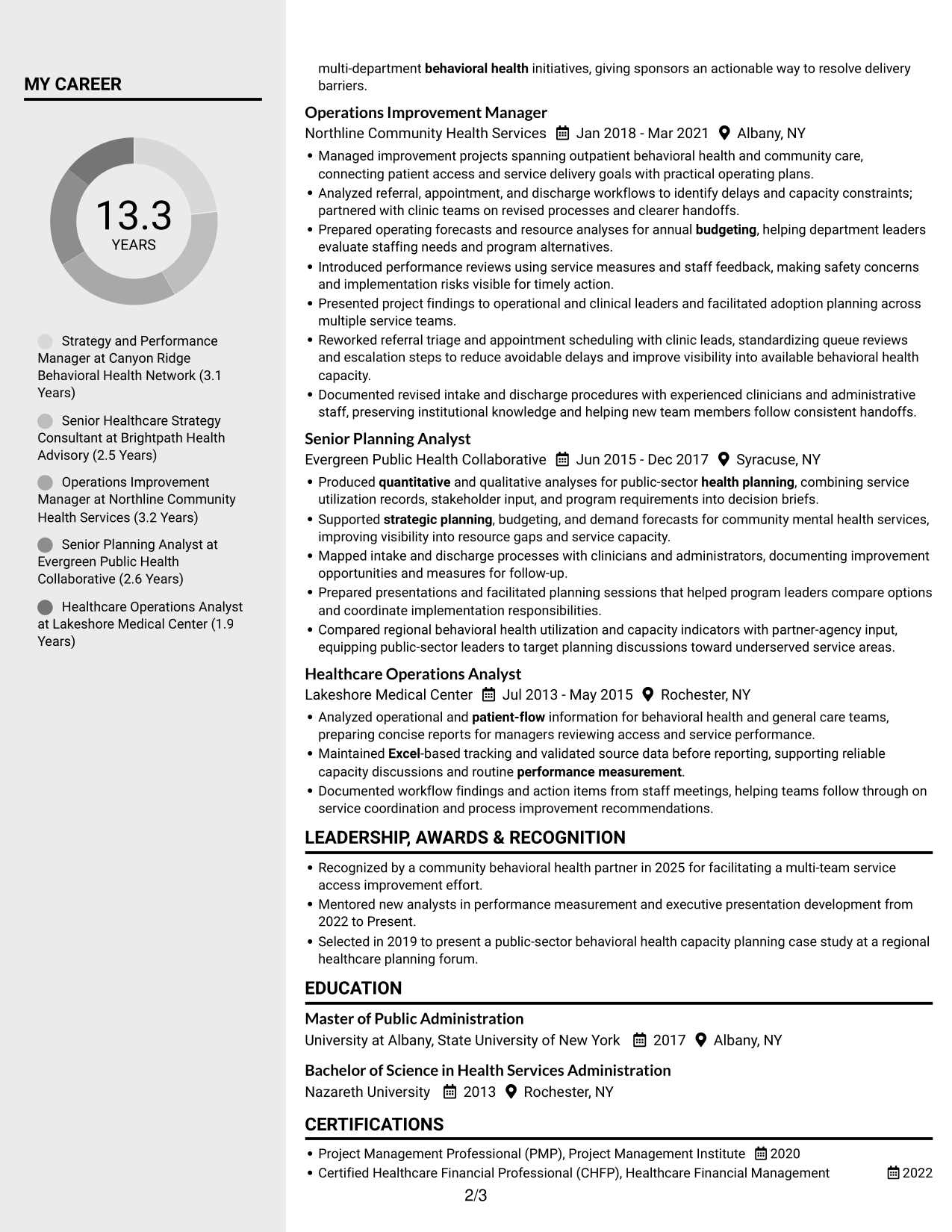 Resume example — page 2