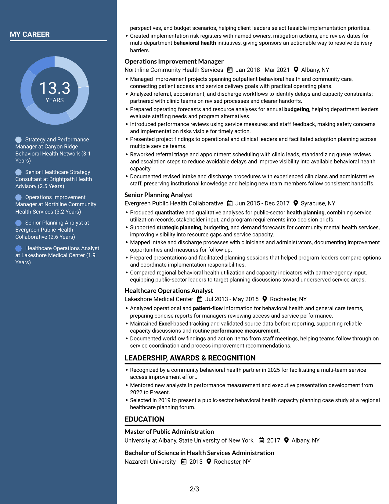 Resume example — page 2
