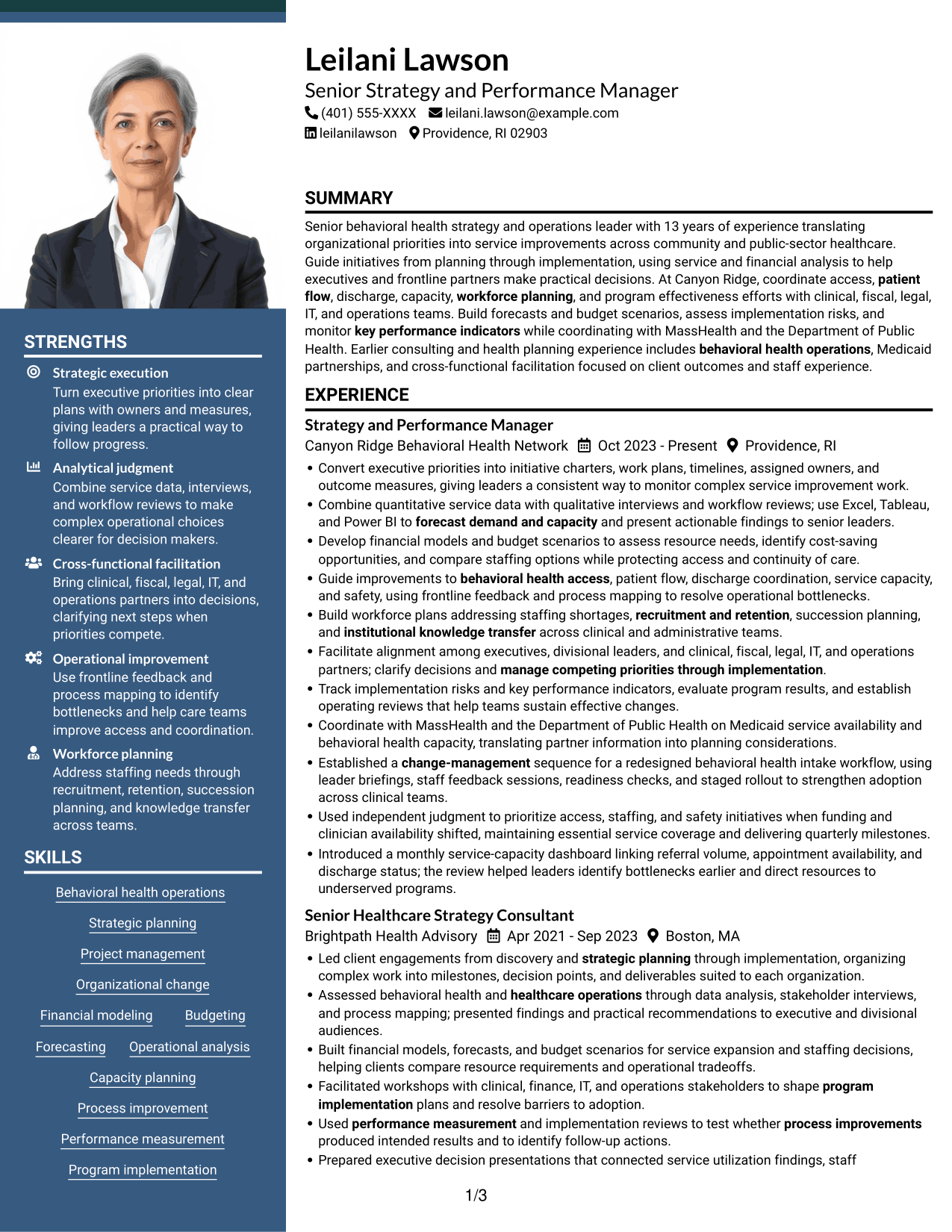Resume example — page 1