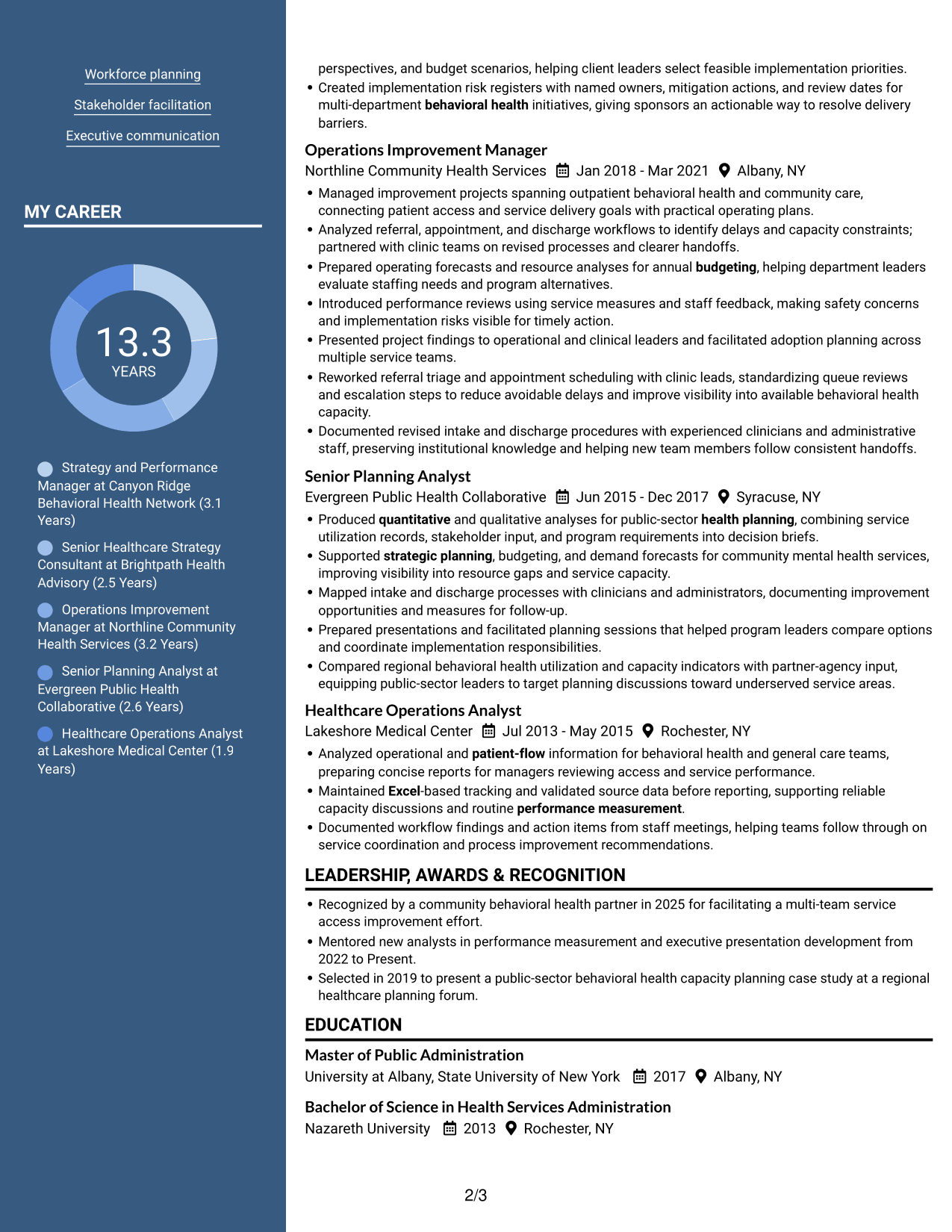 Resume example — page 2