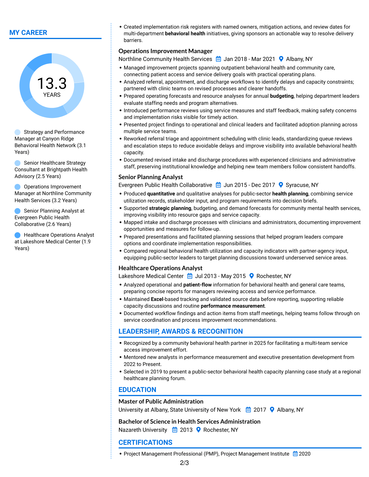 Resume example — page 2