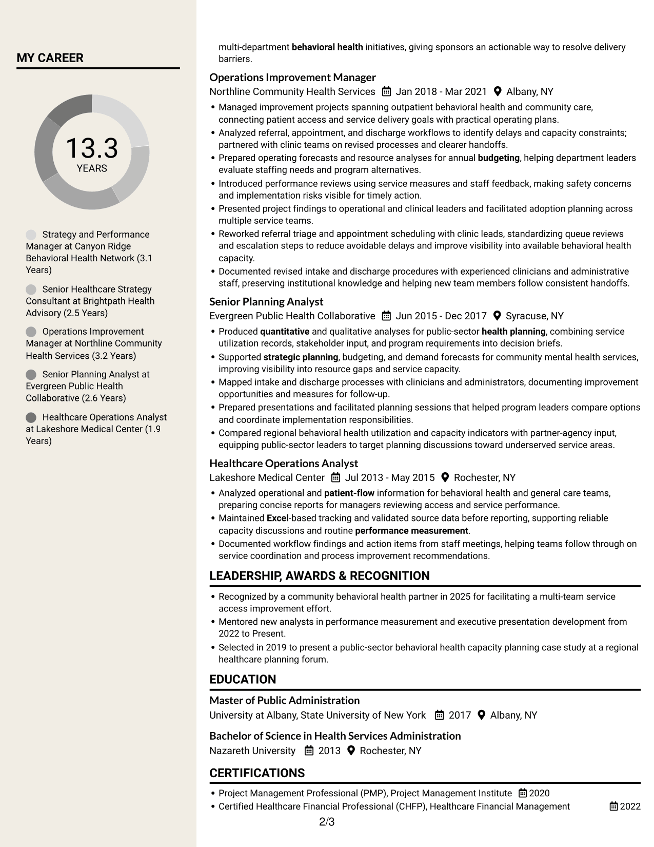 Resume example — page 2