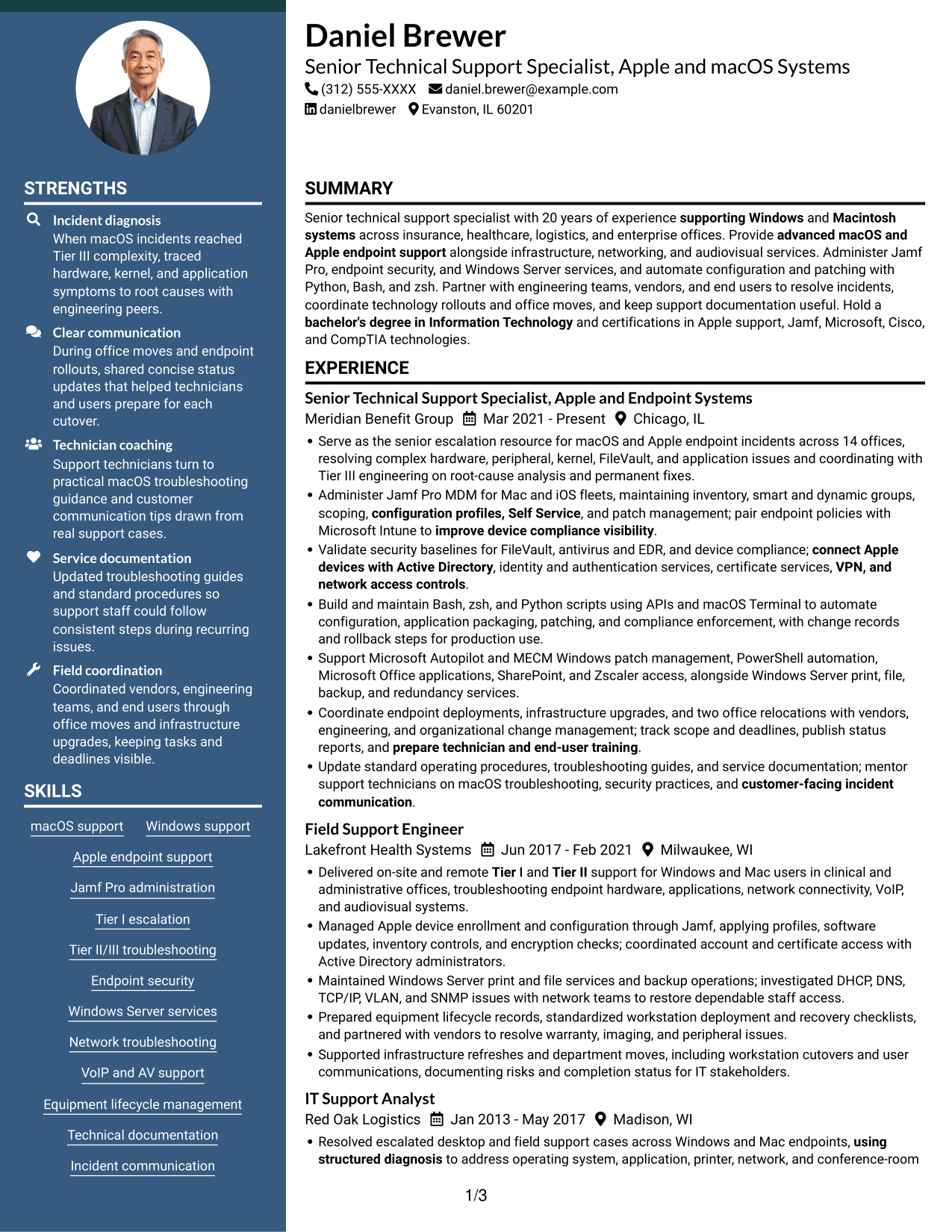 Resume example — page 1