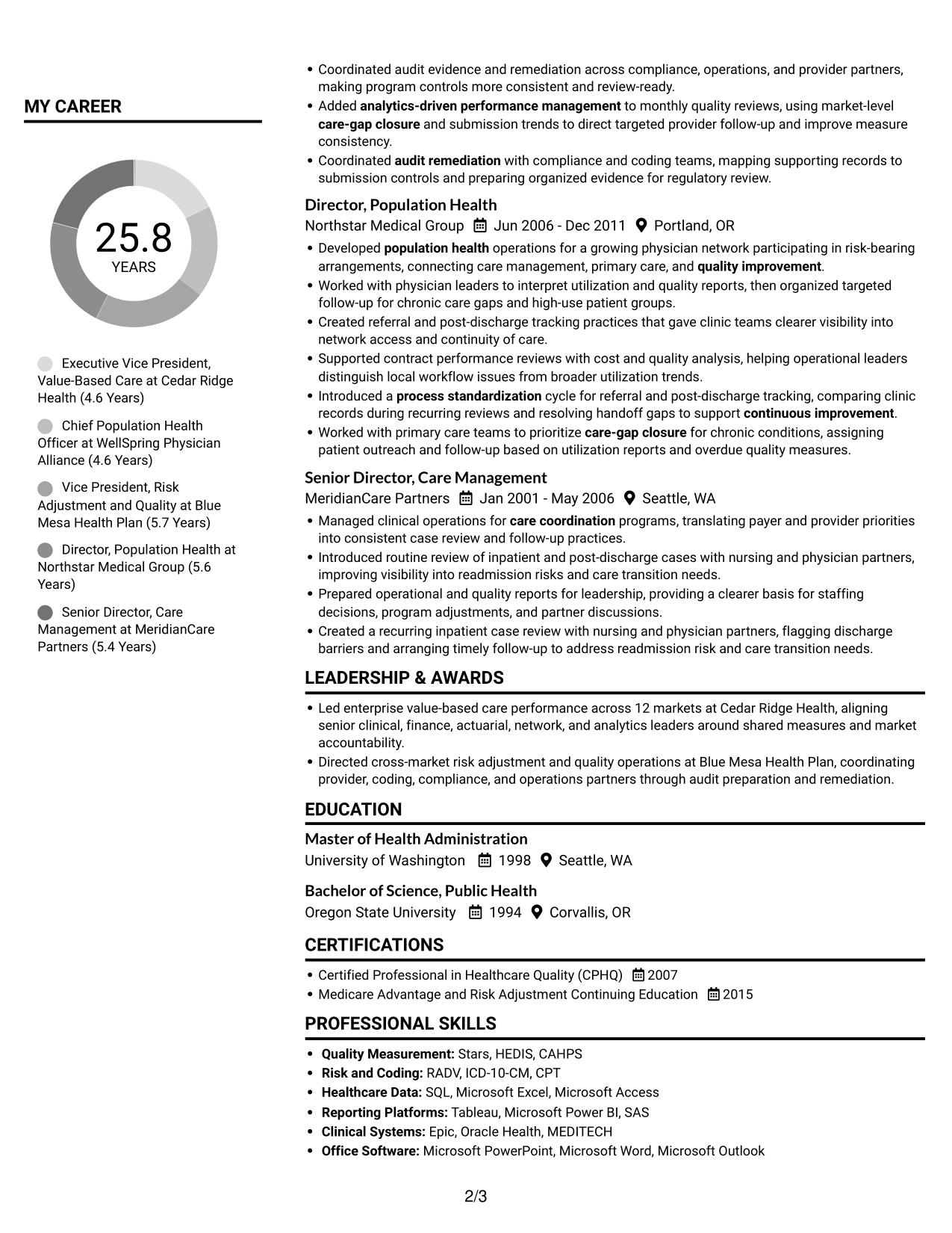 Resume example — page 2