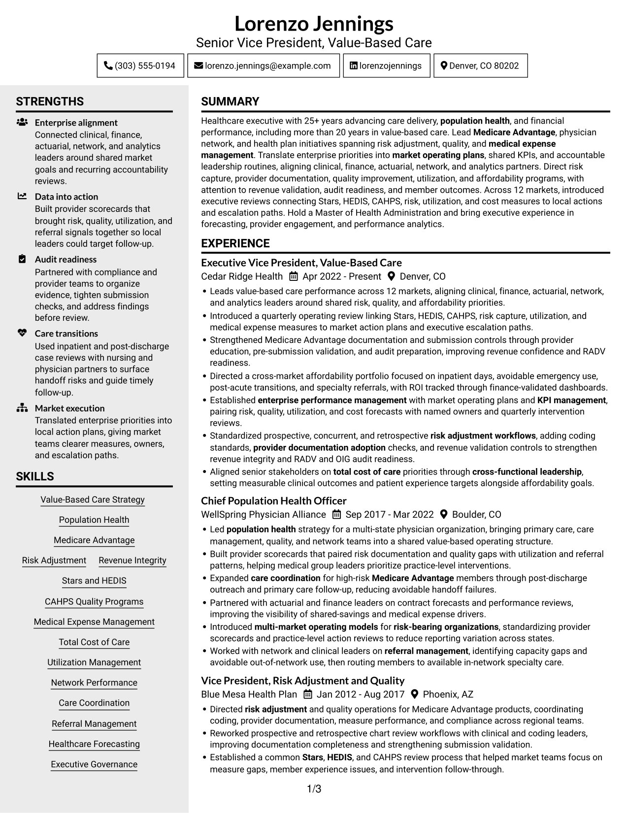 Resume example — page 1