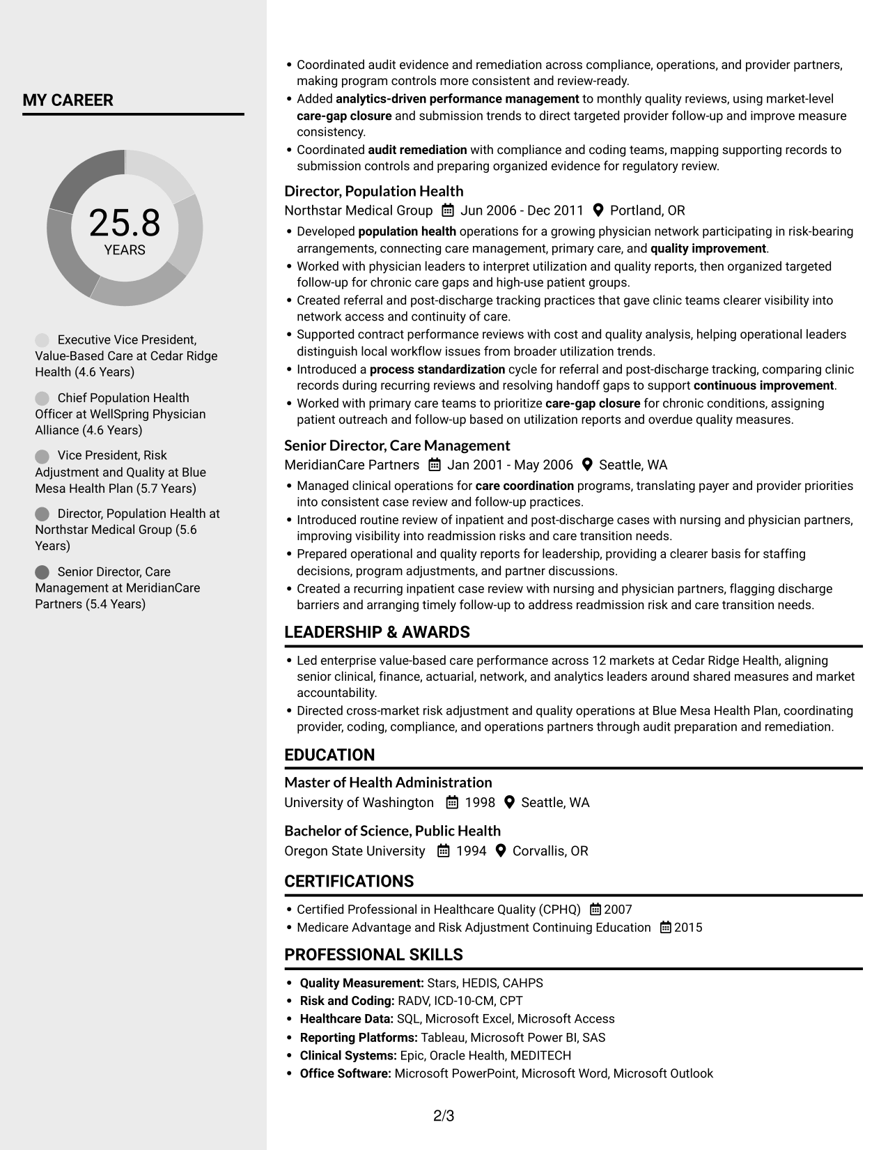 Resume example — page 2