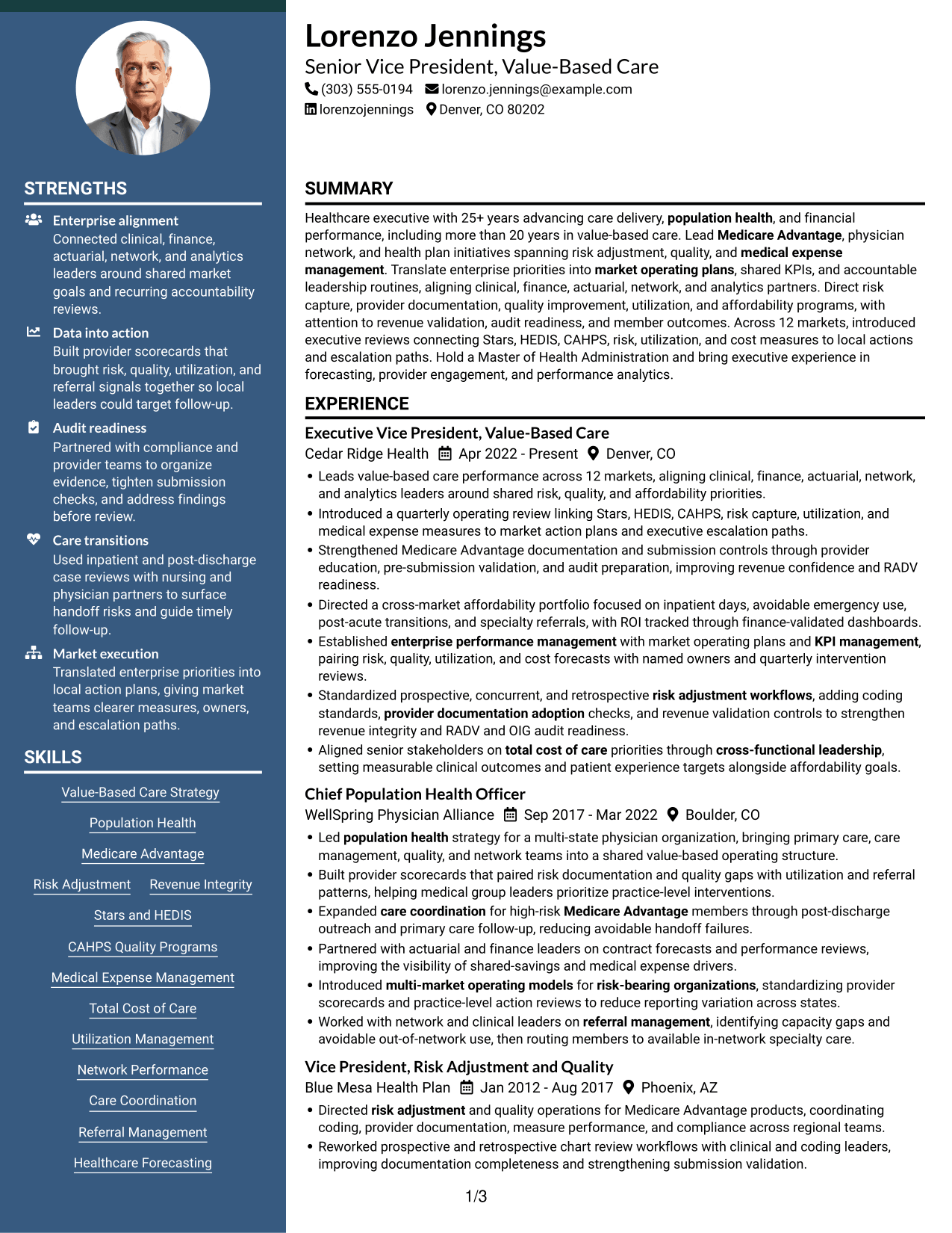 Resume example — page 1