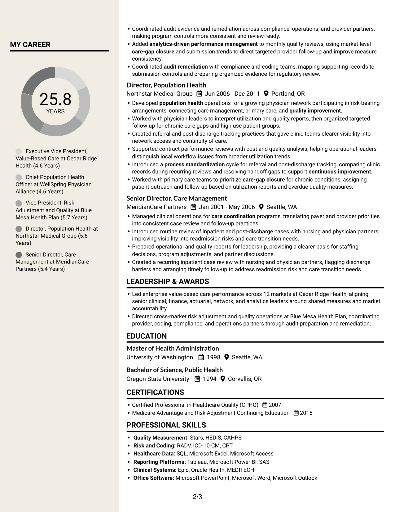 Resume example — page 2