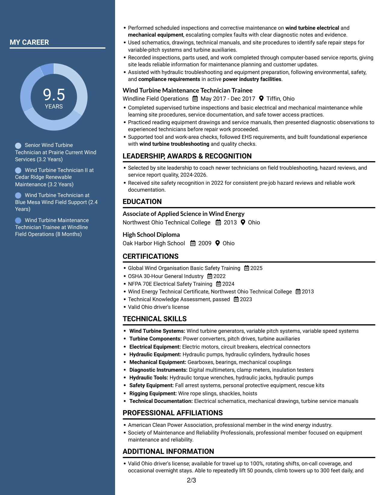 Resume example — page 2