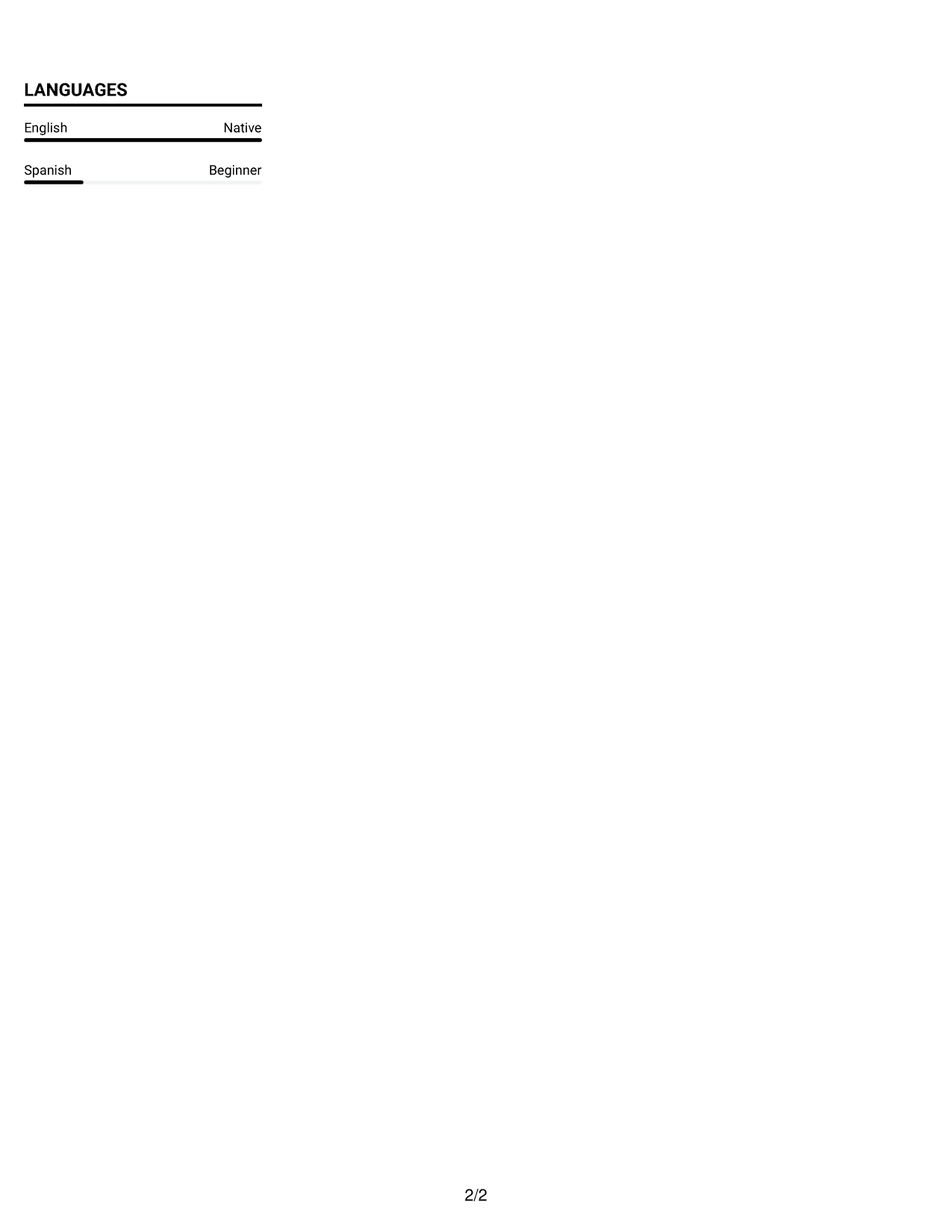 Resume example — page 2