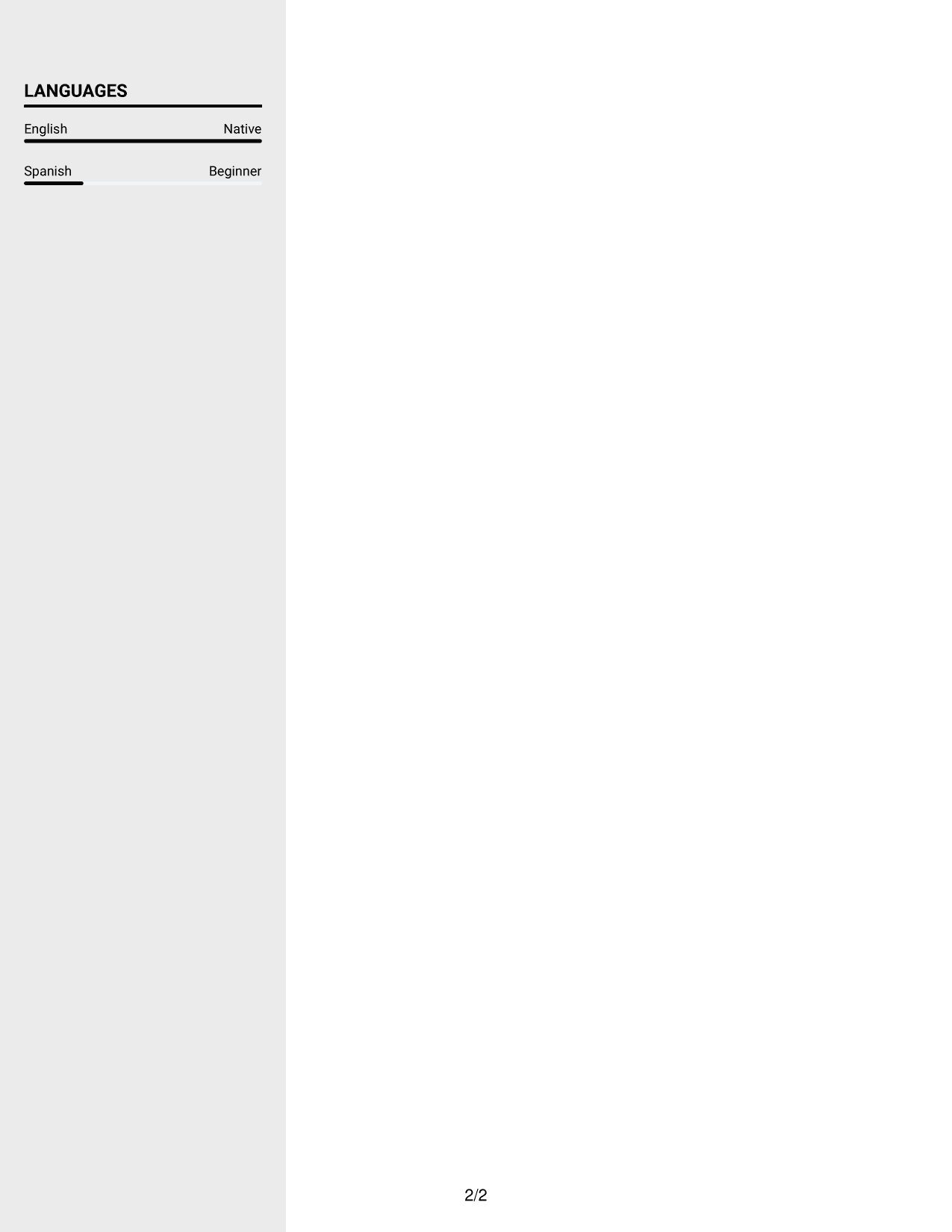 Resume example — page 2