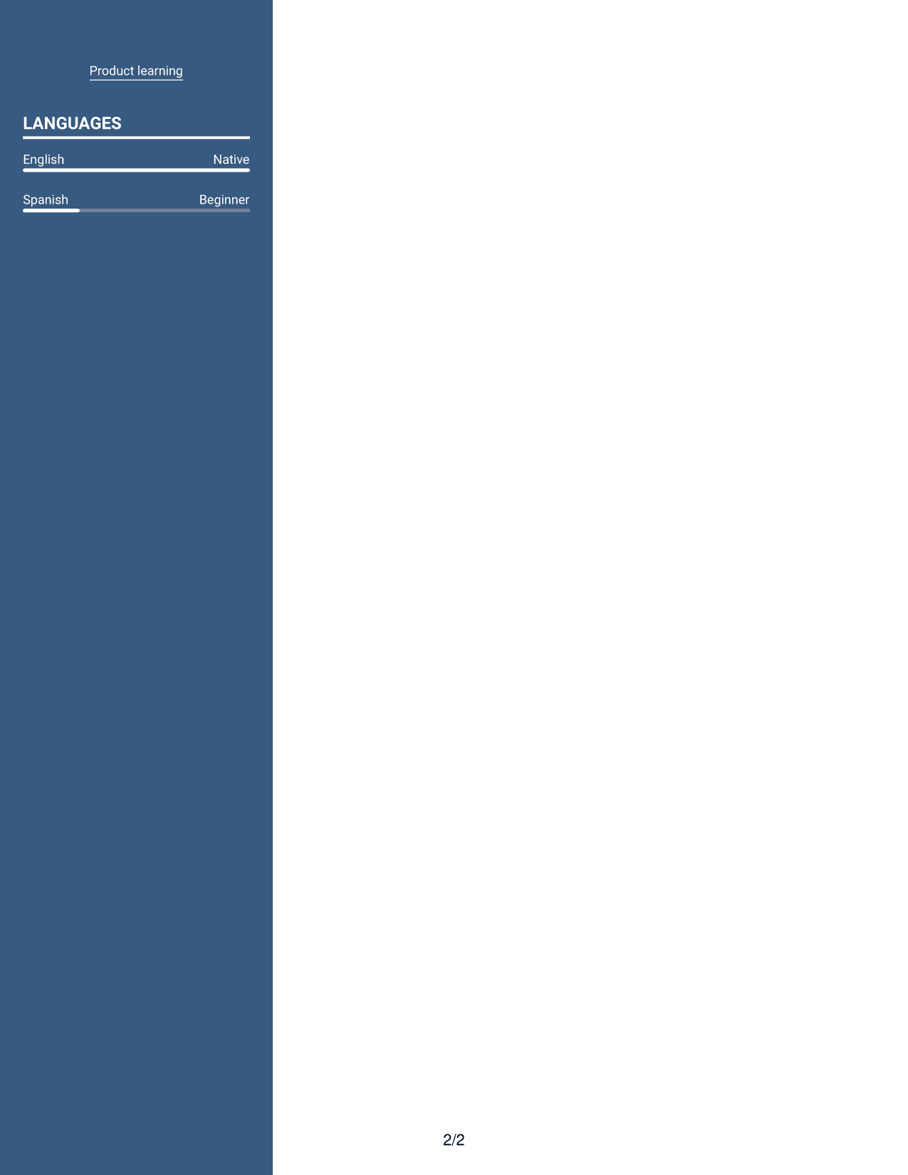 Resume example — page 2