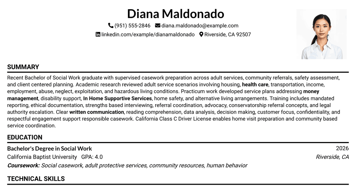 7 Social Worker Trainee Resume Templates with Example