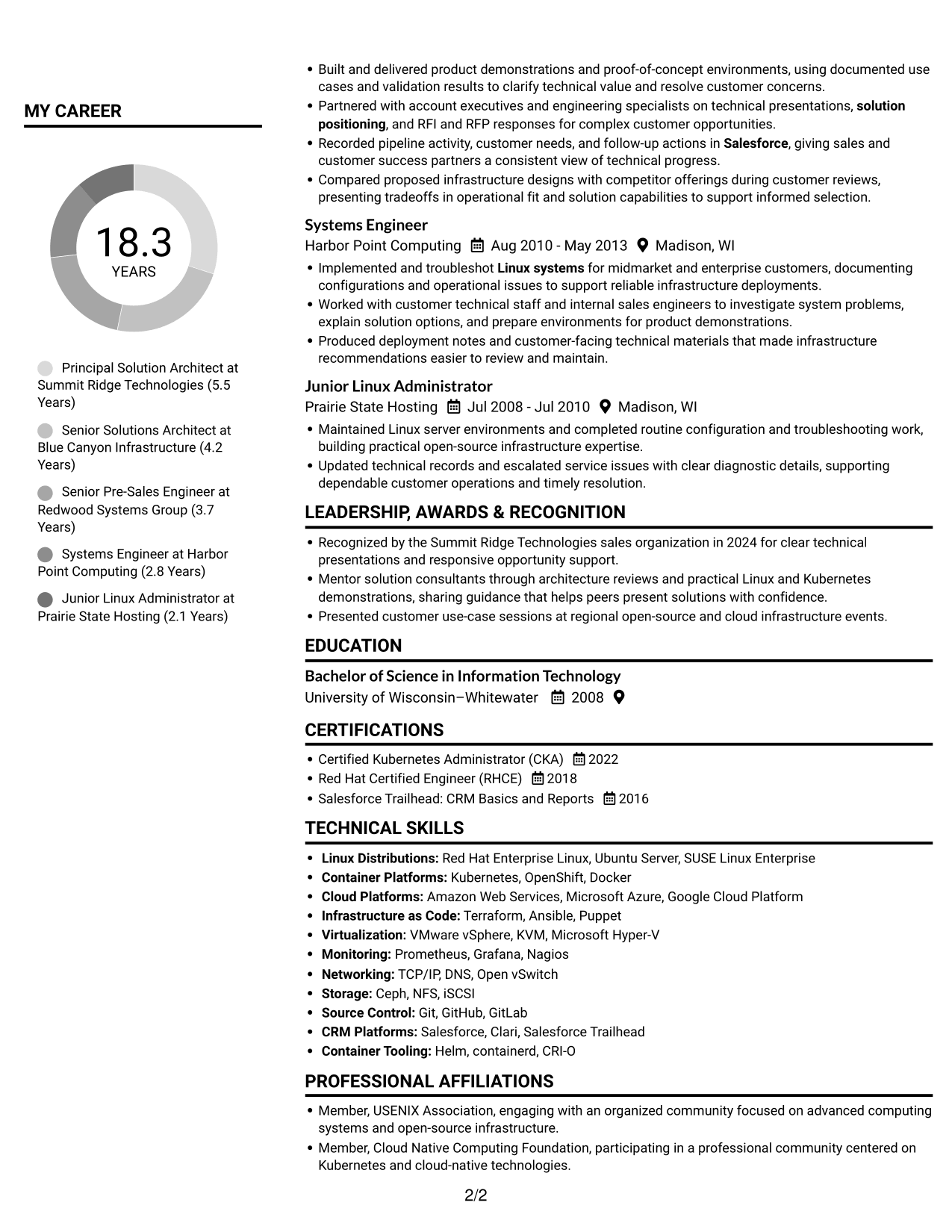 Resume example — page 2