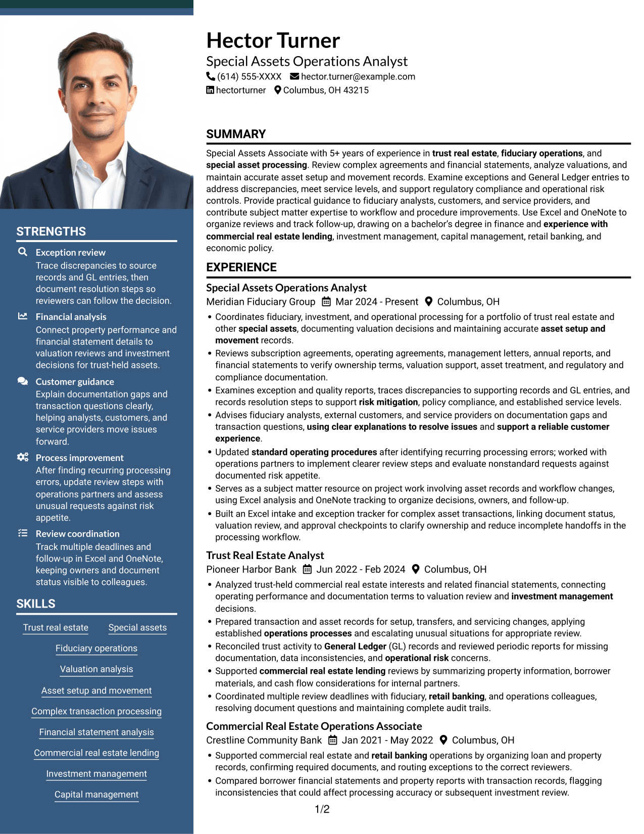 Resume example — page 1
