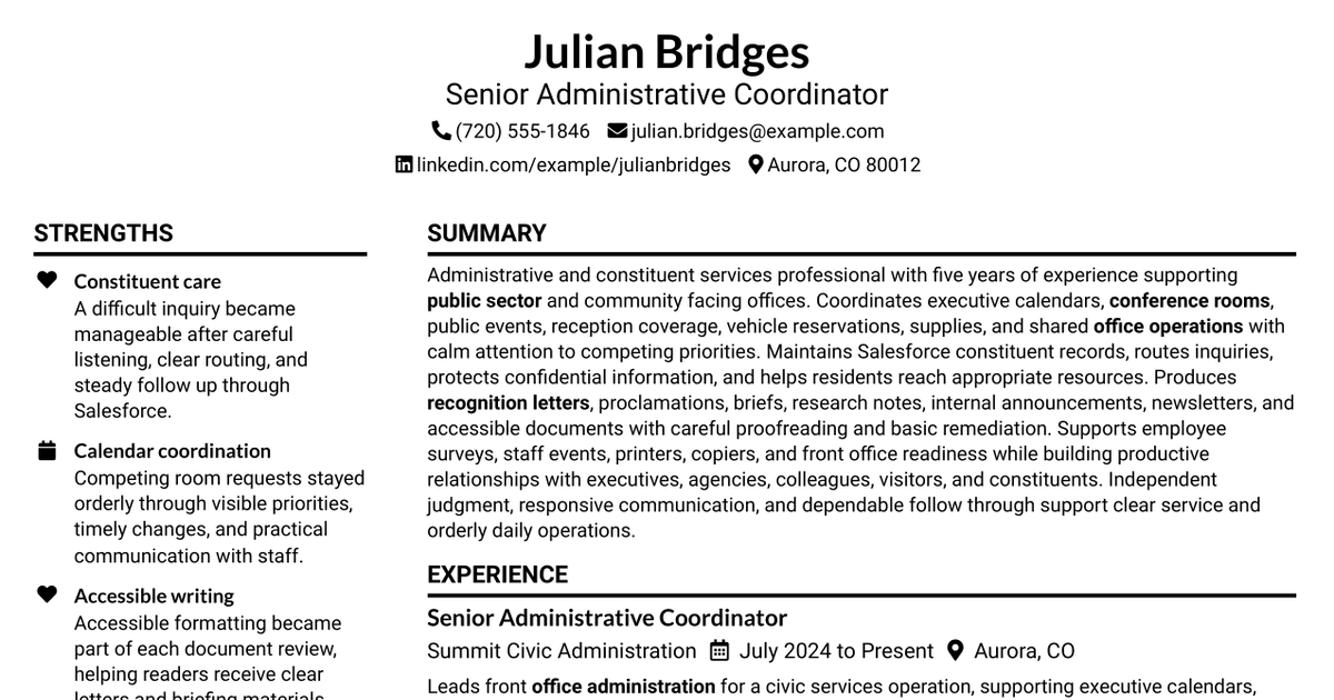 7 Staff Assistant for Scheduling and Office Administration Resume Templates with Example