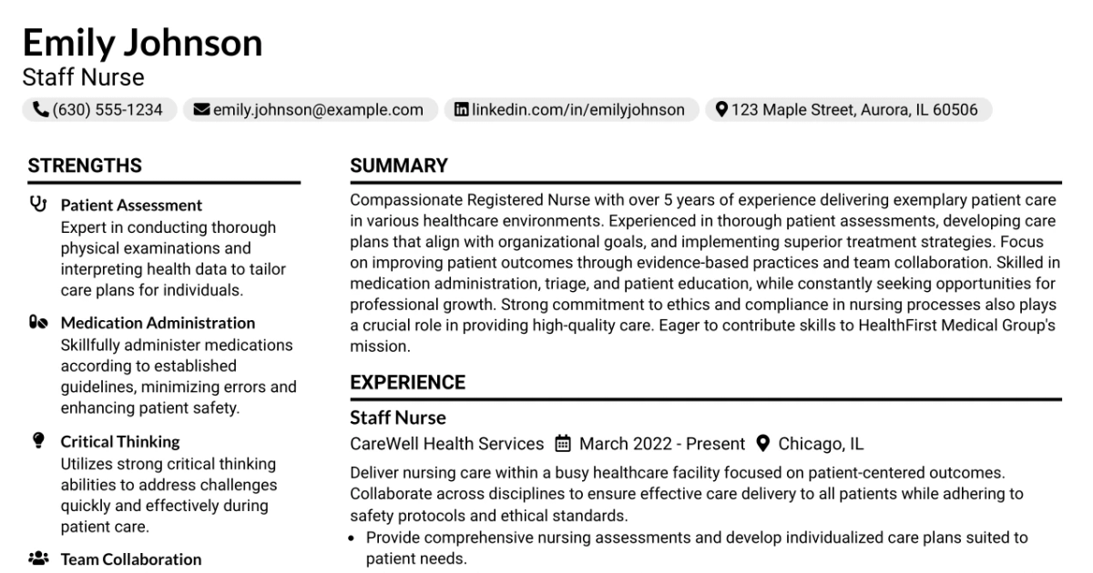 33 Staff Nurse - Endocrinology Resume Templates with Example 2026 (ATS-Optimized)