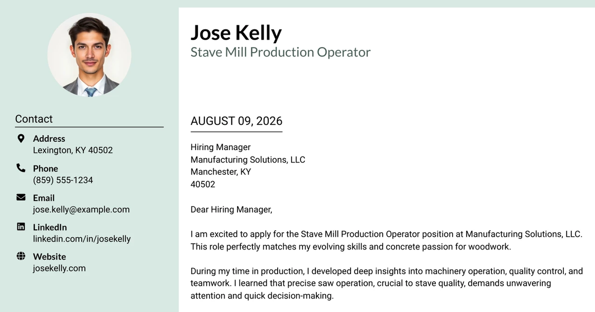 30+ Stave Mill Production Operator Cover Letter Templates with Example 2026