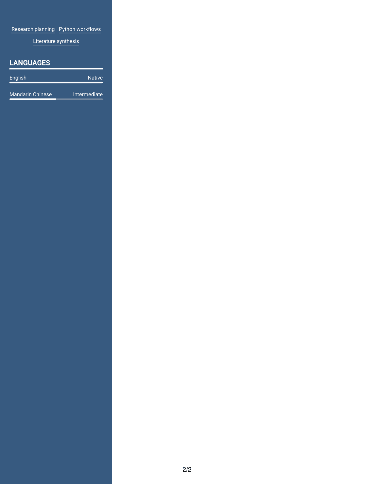 Resume example — page 2