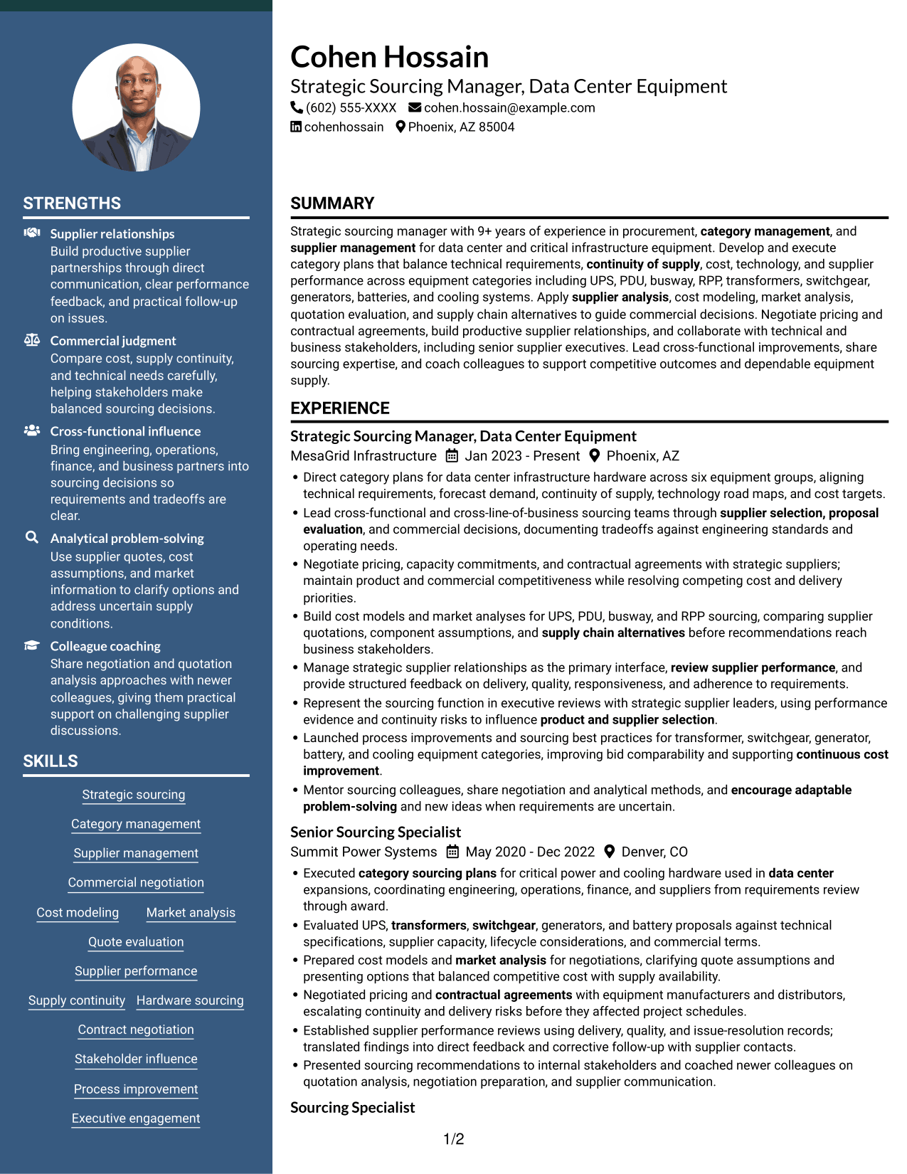 Resume example — page 1