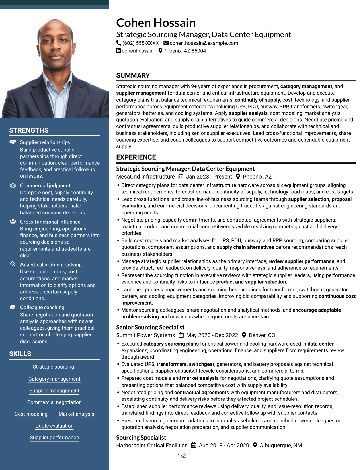 Resume example — page 1
