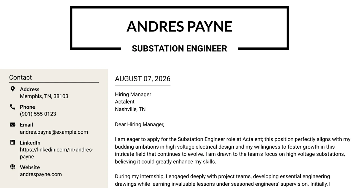 30+ Substation Engineer Cover Letter Templates with Example 2026