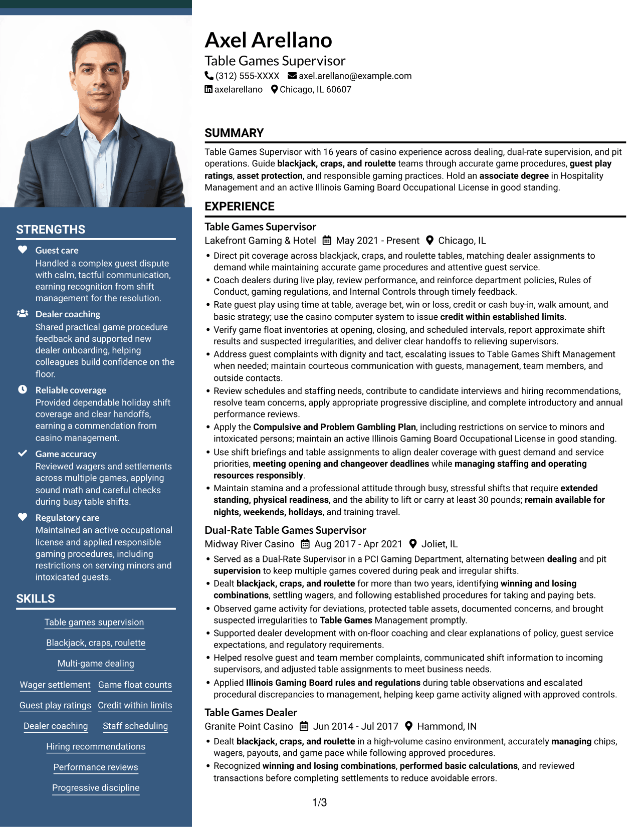 Resume example — page 1