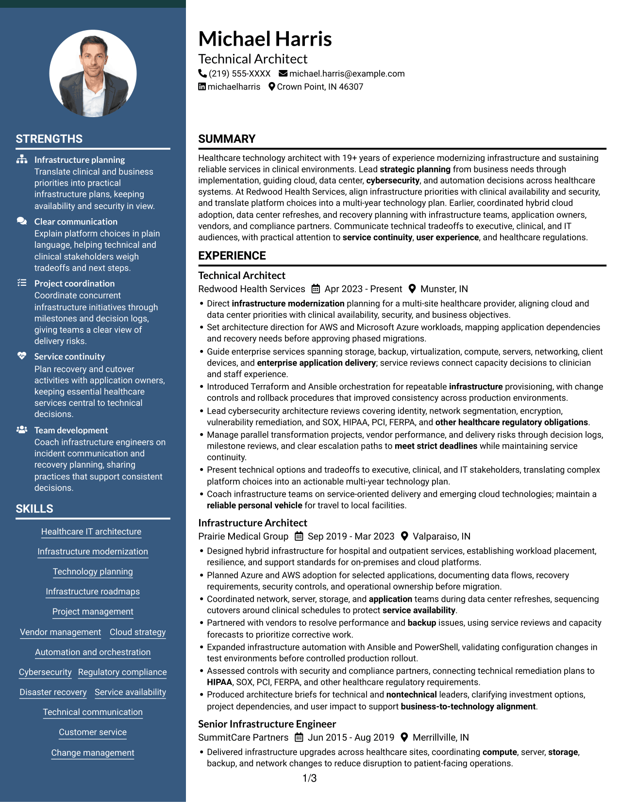 Resume example — page 1