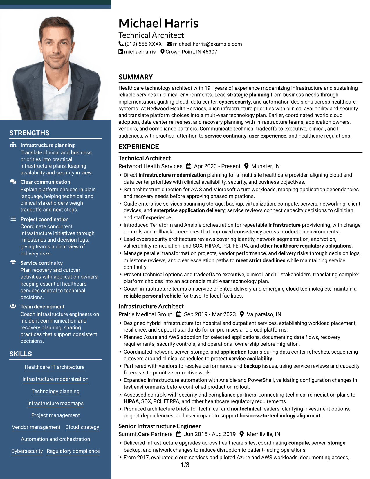 Resume example — page 1