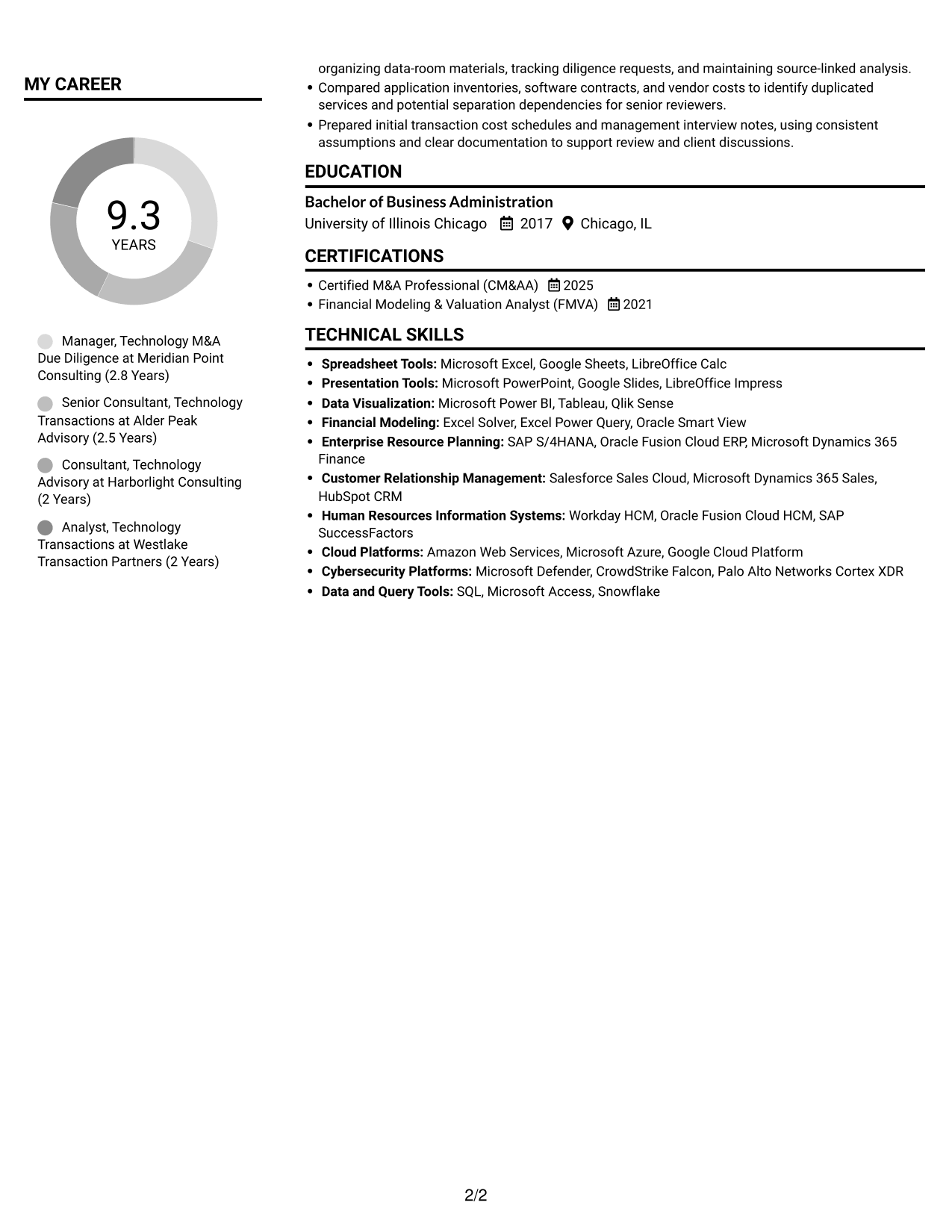 Resume example — page 2