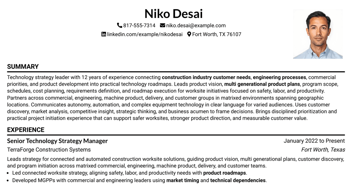 7 Technology Strategist Resume Templates with Example