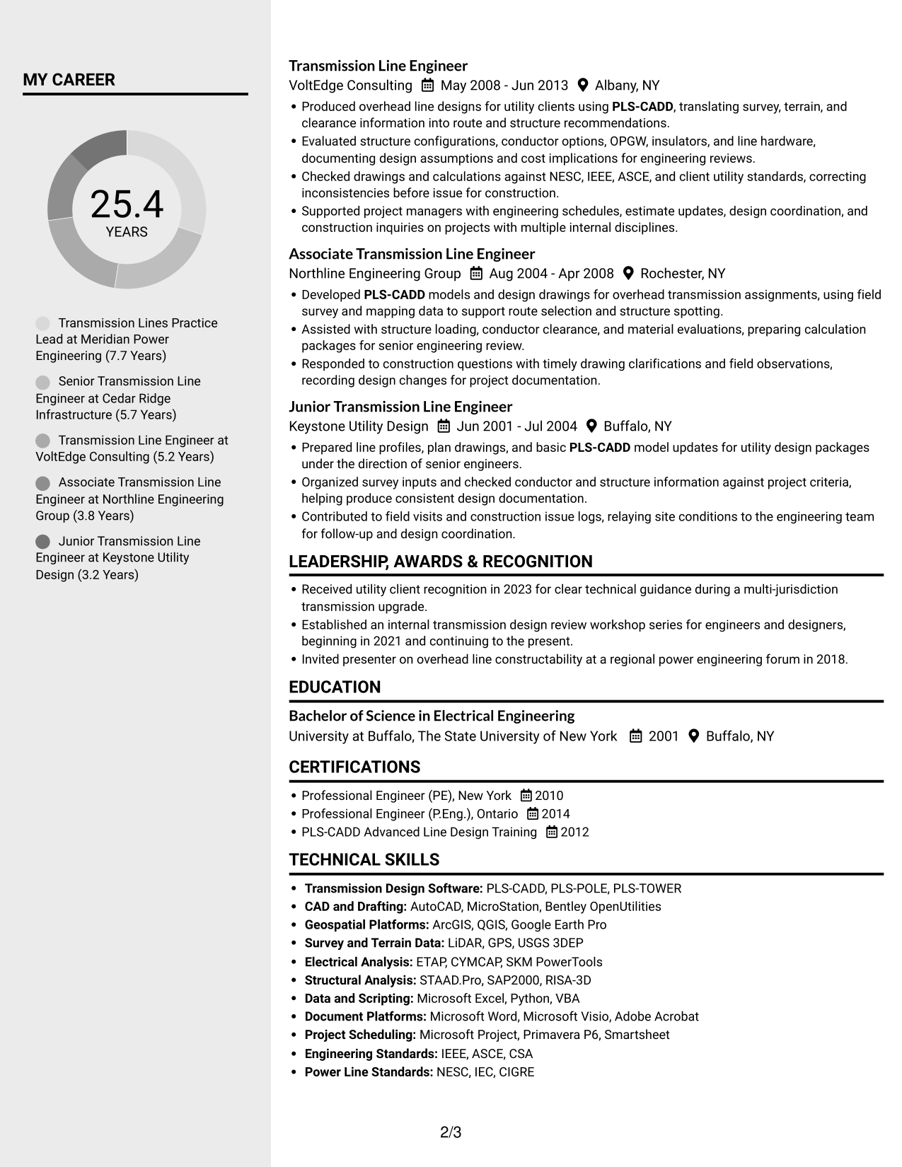 Resume example — page 2