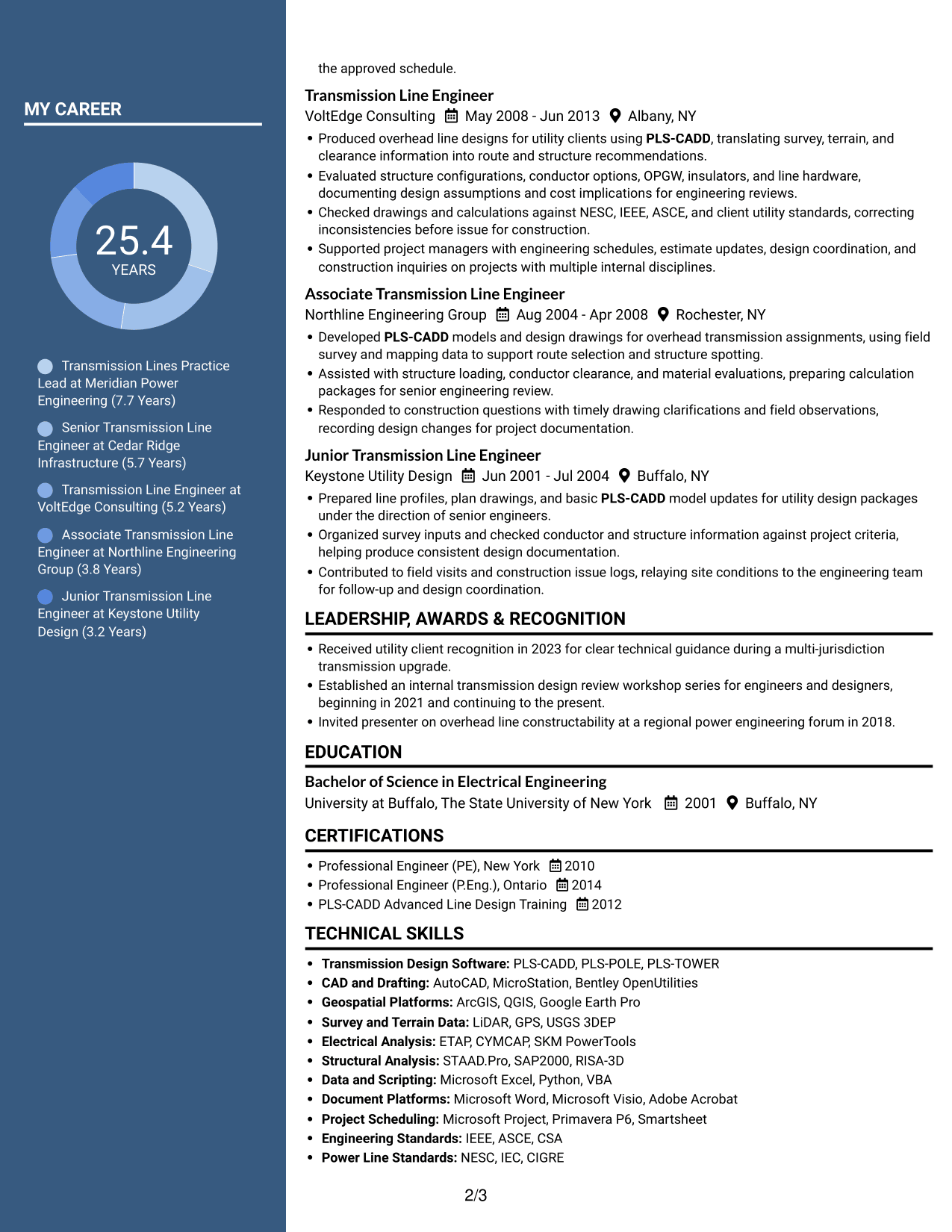 Resume example — page 2